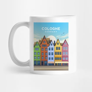 Cologne, Germany Colourful Houses Mug